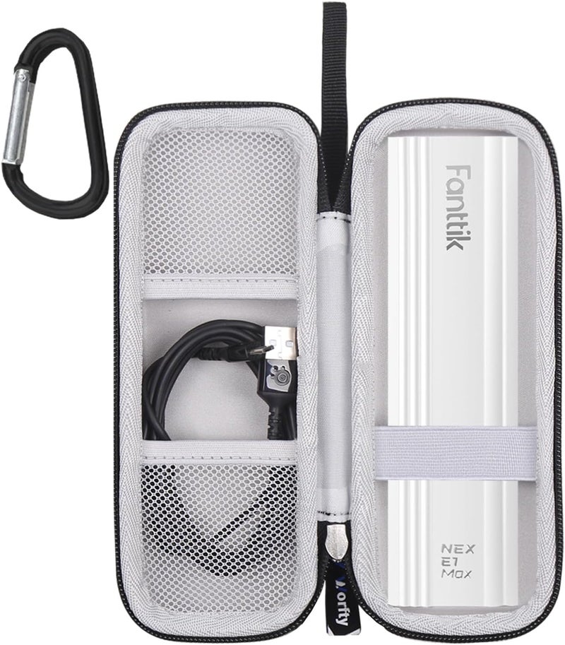 worfty Case for Fanttik E1 Max/NEX E1 Electric Screwdriver, Storage Case Compatible with Fanttik E1 Max/NEX E1/AMAZING FLOWER 3.7V Mini Precision Screwdriver, Box Only (Black-Grey) - Image 1